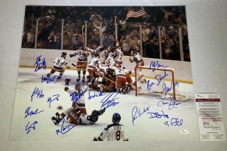 1980 Usa Olympics Hockey Team Signed Miracle On Ice 16x20 Photo 17 Autos Jsa
