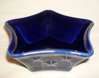 Longaberger Pottery Usa Proudly American Cobalt Blue Mini Star 5 1/8” Dish Bowl