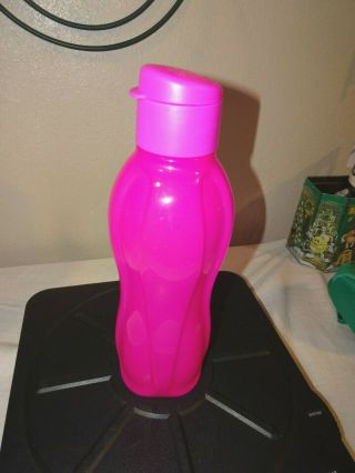 Tupperware Eco Water Bottles 1 Litre Large Flip - Top Caps - - Pink