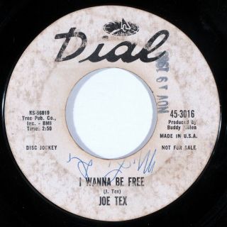 Northern Soul 45 Joe Tex I Wanna Be Dial Promo Hear