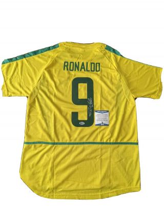 Ronaldo Luís Nazário De Lima Signed Jersey Brazil R9 Beckett 100 Authentic
