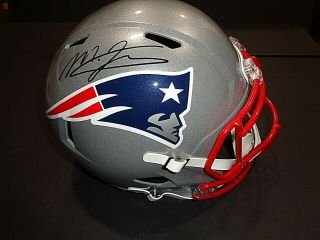 Mac Jones England Patriots Autographed Signed F/s Helmet Rep Jsa