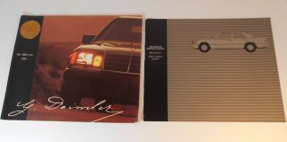 1986 Mercedes Benz 300 Class Car Brochure With Technical Specifications Nos