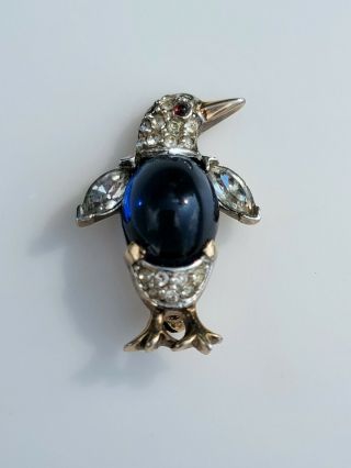 Vintage Crown Trifari Alfred Phillipe Penguin Jelly Belly Pat.  Pending 23