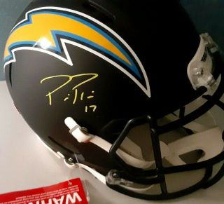 Philip Rivers Autographed Authentic Black Speed Full Sz Helmet Fanatics Chargers