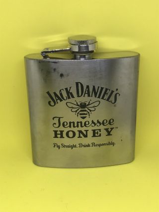 Jack Daniels Tennessee Honey Stainless Steel 6 Oz.  Flask