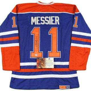 Mark Messier Signed Edmonton Oilers Ccm® Jersey W/coa Ga Autographed Authentic