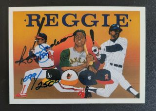 1990 Reggie Jackson Signed Upper Deck Ud Heroes /2500 (on - Card) Certified Auto