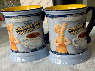 Set Of 2 Pe The Polar Express Creamy Hot Chocolate 3d Mugs Tm & Warner Bros