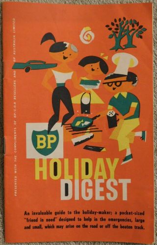 Bp Holiday Digest C.  O.  R.  Vintage Travel Guide Petrol Service Station - 30 Pages