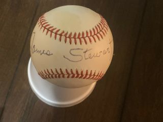 Jimmy “james” Stewart Its A Wonderful Life Actor Single Signed A.  L.  Baseball Jsa