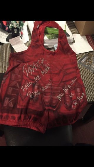 Wwe Ryback Ring Worn Hand Signed Autographed Singlet Vs Cm Punk 2012 And 1