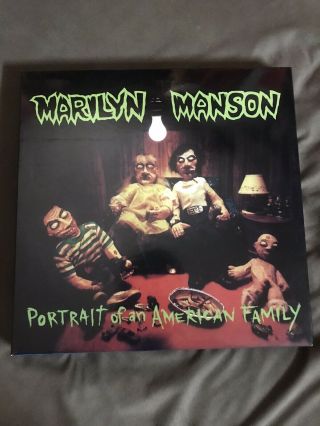 Marilyn Manson Portrait Of An American Family Green Vinyl T - Shirt Box Set Rare