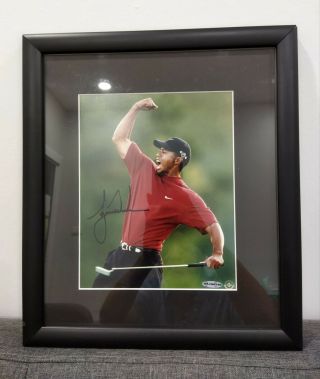 Tiger Woods Auto Autograph Signed Uda 2005 Masters Fist Pump Victory 8x10 Rare