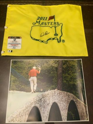 Arnold Palmer signed 2011 The Masters Flag Authenticated and 5