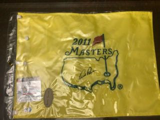 Arnold Palmer signed 2011 The Masters Flag Authenticated and 6