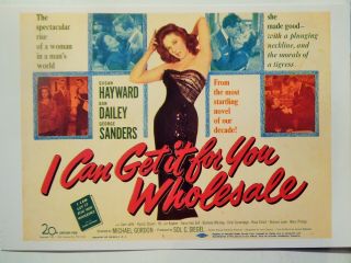 I Can Get It For You (1951) Lg 8 " X 5 1/2 " Postcard Vtg Ad 1989 Reprint