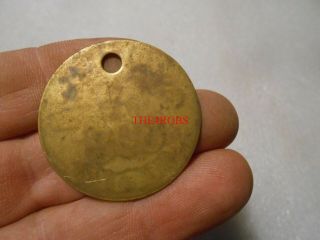 Vintage Byron Station Midstates Nuclear Plant Brass Tool Tag Illinois 1 1/2 