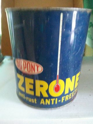 Dupont Zerone Anti - Rust Anti - Freeze 1 Gal.  Tin Can,  Empty,  No Lid