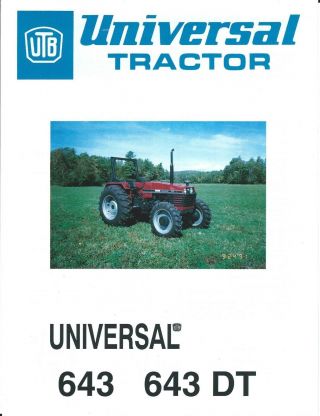Farm Tractor Brochure - Utb Universal - 643 643 Dt - C1990 