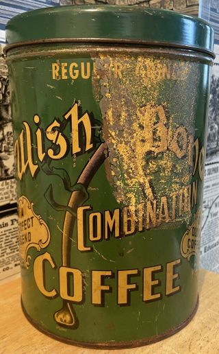 Vintage Wish Bone Coffee 2 Pound Tin / Can - Bunn Capital Grocery Company