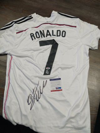 Christiano Ronaldo Signed Autographed Auto Real Madrid Jersey Psa/dna
