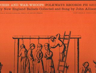 John Allison - Witches And War Whoops - 1962 Folkways Lp W/ Booklet