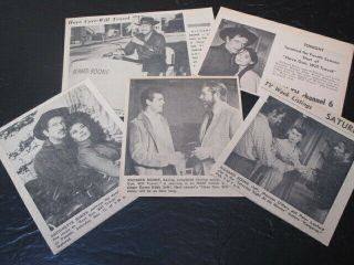 5 Richard Boone Tv Guide Ads Clippings 1960 (2) 61 62 63 Have Gun Will Travel