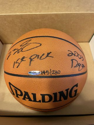 Lebron James Autographed Basketball 1 Pick 2003 Draft /230 Upper Deck Uda