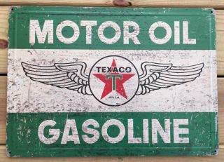 Officially Licensed Texaco Oil Gasoline Retro Tin Sign Heritage Texaco
