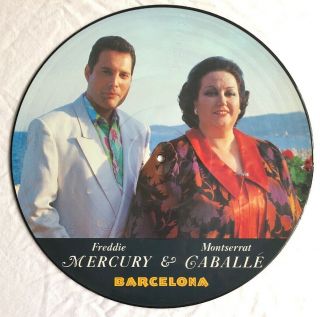 Freddie Mercury (queen) - Barcelona - Rare Uk 12” Picture Disc /vinyl Record