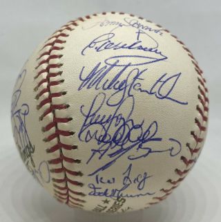 2001 Wsc Yankees Team 31x Signed Baseball W/ Derek Jeter Mariano Rivera Psa/dna