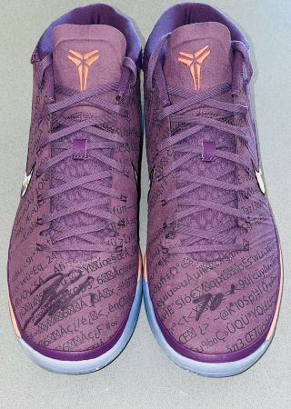 Devin Booker Autographed Nike Kobe Ad Pe Signed Us 14 Auto Basketball Shoes Jsa