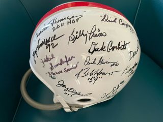 1956 Oklahoma Sooners Team Signed Tb 1 - Bar Suspension Helmet Ou 28 - Players / Psa
