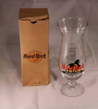 Hard Rock Cafe Cancun Mexico Hurricane Beer Glass W/hurricane Recipe And Box