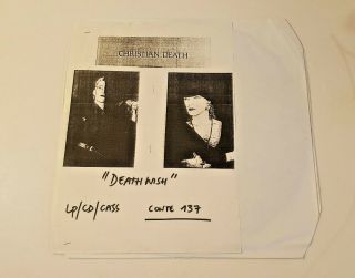 Christian Death Deathwish Lp Vinyl W/l 1990 Import Goth Rock Contempo Conte 137