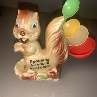Vintage Measuring Spoon Holder Squirrel Spooning For You In Kentucky
