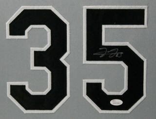 FRANK THOMAS (White Sox grey SKYLINE) Signed Autographed Framed Jersey JSA 2