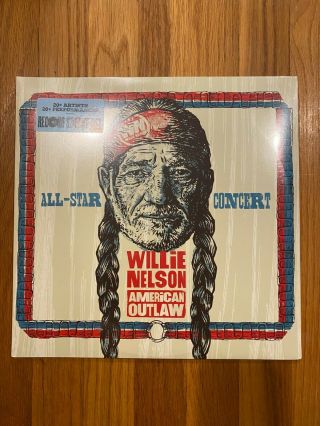 Willie Nelson American Outlaw All - Star Concert Vinyl Lp Rsd 2021 Nashville