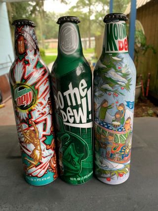 Green Label Parts Aluminum Mountain Dew Cans