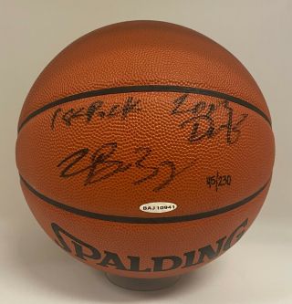 Lebron James " 1st Pick 2003 Draft " Signed Full Size Basketball 45/230 Uda