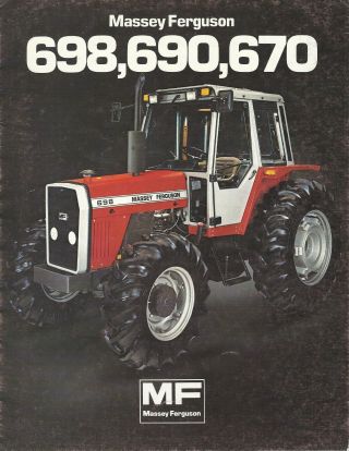 1983 Massey Ferguson Mf 698,  690,  670 Tractor Sales Brochure
