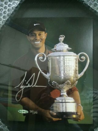 Tiger Woods Major Moments Uda/100 Auto Autographed Signed 2000 Pga Champ.