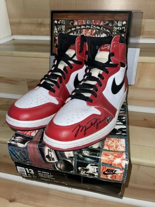 Uda Michael Jordan Signed Auto Ds Nib 1994 Nike Air Jordan 1 Og Shoes Size 13