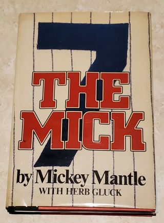 Mickey Mantle Autographed The Mick Hardcover Book With Psa/dna Letter,  Bonus