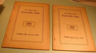 Two 1932 " The 33rd Earlville,  " Holstein - Friesian Cattle Catalogs