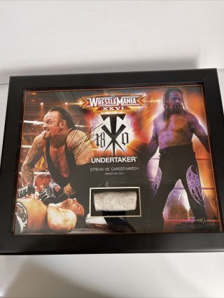 Wwe Wrestlemania 26 Undertaker Plaque Signed Autographed 18 - 0 498/500