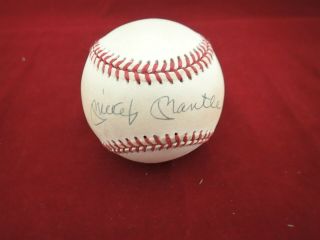 Mickey Mantle Yankees Signed Autograph Official Ml Baseball - 100 Guaranteed