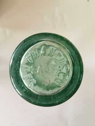 Vintage 1947 Coca - Cola 6oz.  Green Glass Bottle from San Francisco,  CA 3