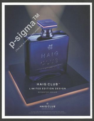 Haig Club Limited Edition Scotch Whisky Print Ad